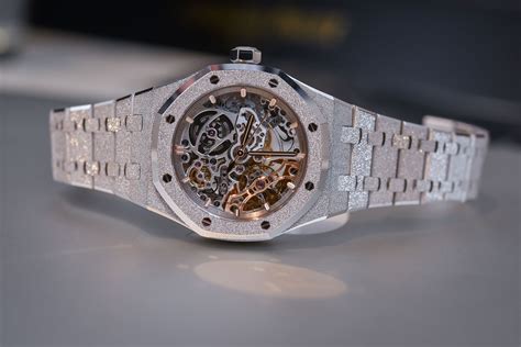 frosted audemars piguet royal oak|Audemars Piguet royal oak back.